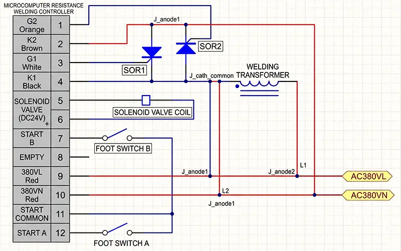 Sơ Đồ Đấu Dây cho Máy Nhiệt Hợp Lưới Chắn Kim Loại JW-SM10