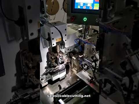 Máy tuốt, tách và ép đầu cáp ribbon dẹt tự động hoàn toàn - Dây cáp dẹt tự động