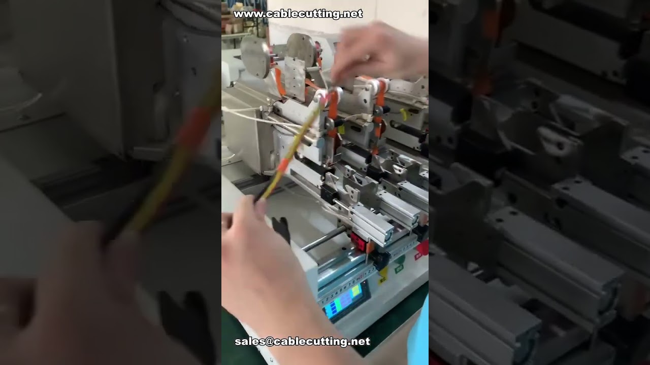Máy quấn băng keo điểm tự động hai đầu hai trạm cho dây cáp ô tô - Hàng trực tiếp từ nhà máy