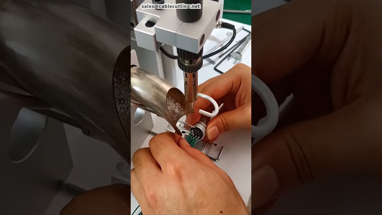 Pneumatic Semi Automatic Soldering Machine for Upward Facing Aviation Connectors