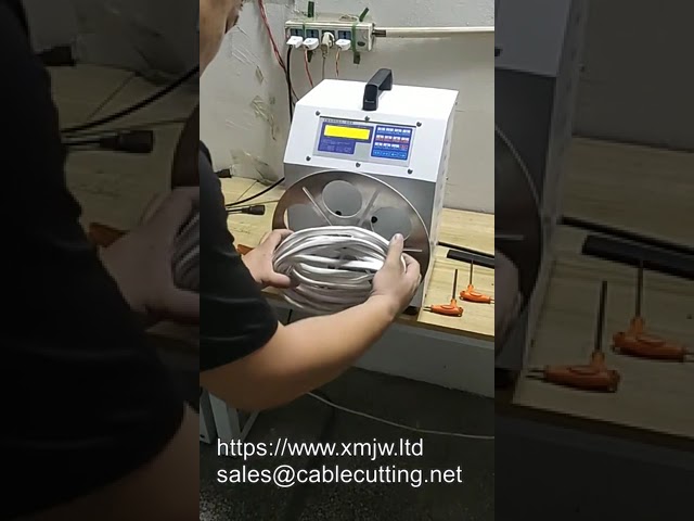 WPM 400w Semi automatic Usb Data Cable And Wire Coil Winding Machine With Type O Or 8 Shape Twining