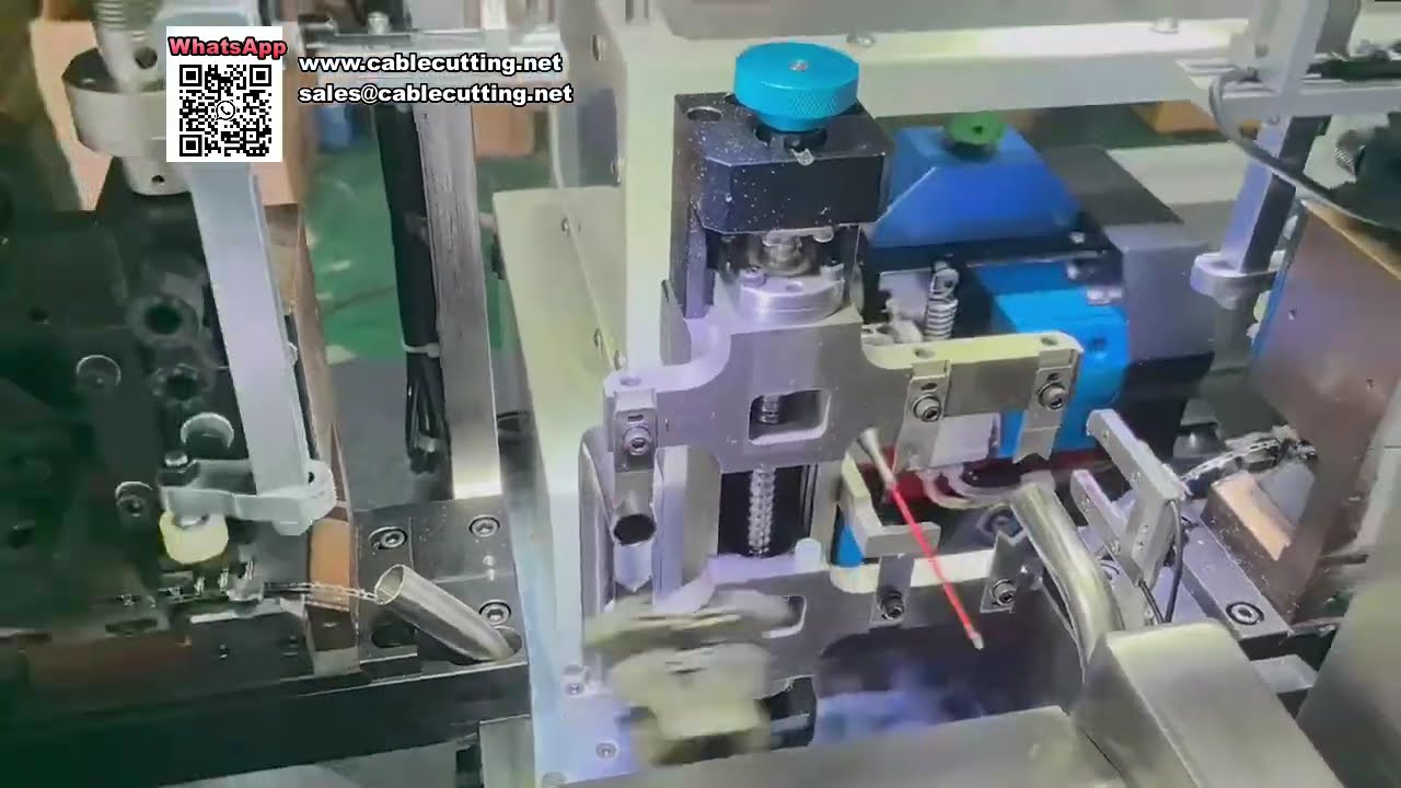 Máquina de crimpagem automática de fio único com cabeçote duplo e servoacionamento completo de al...