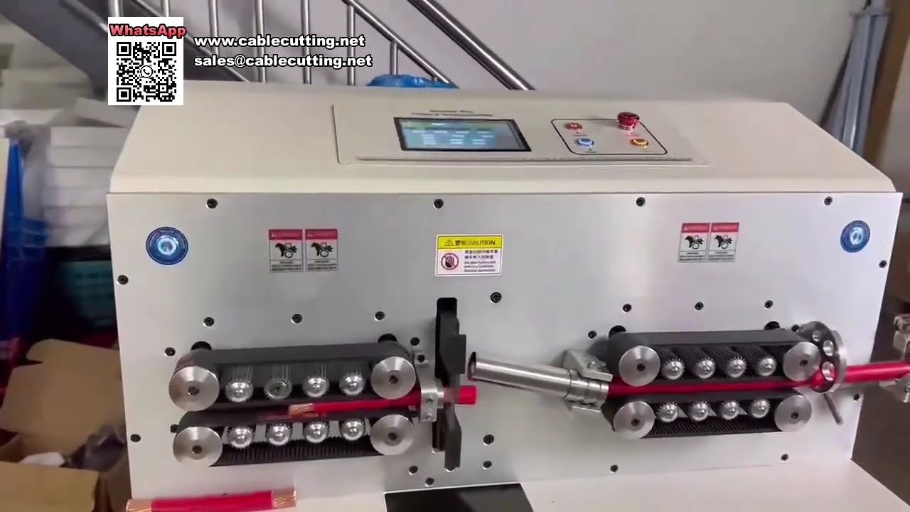 Máquina de corte e decapagem computadorizada totalmente elétrica de precisão para cabos de 185 mm²