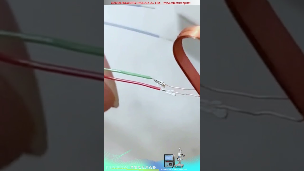 Máy hàn điện trở chính xác cho dây dẫn cuộn dây men 0.2mm và dây đồng tráng thiếc bện 1mm