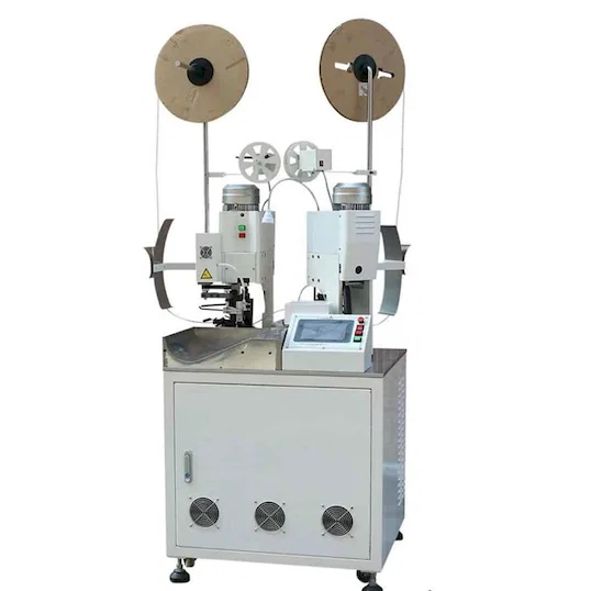 Máy Cắt Tuốt Dập Đầu Cos Dây Tự Động Hai Đầu Chính Xác